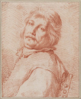 I 011
<br/>
Portret van onbekende man, achteroverleunend
<br/>
<em>Anoniem It, Rome (17de eeuw)</em>
